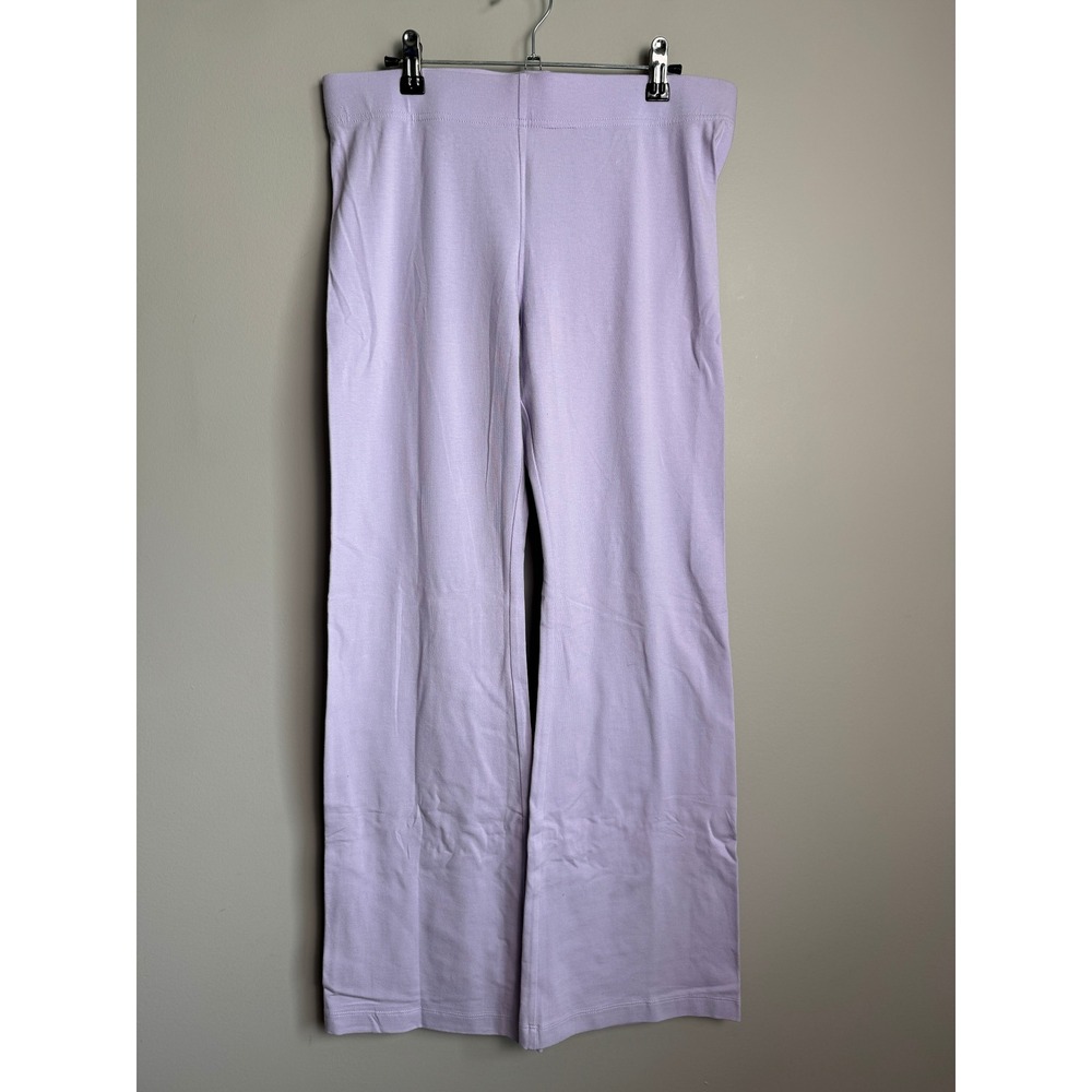 Old Navy Womens Lavender Flare Leg Yoga Pants L Stretch Cotton Loungewear Basic